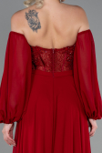 Long Red Chiffon Evening Dress ABU3265