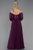 Long Cherry Colored Chiffon Evening Dress ABU3265