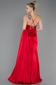 Long Red Satin Prom Gown ABU3267