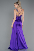 Long Purple Satin Prom Gown ABU3267