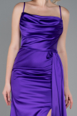 Long Purple Satin Prom Gown ABU3267