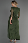Long Olive Drab Plus Size Evening Dress ABU3279