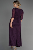 Long Purple Plus Size Evening Dress ABU3279