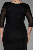 Long Black Plus Size Evening Dress ABU3279