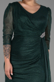 Long Emerald Green Plus Size Evening Dress ABU3279