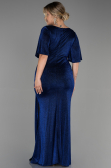 Long Sax Blue Plus Size Evening Dress ABU3282
