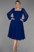 Parlement Midi Chiffon Plus Size Evening Dress ABK1753