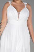 Long White Oversized Evening Dress ABU3174