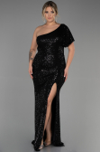 Long Black Oversized Evening Dress ABU1893