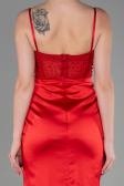 Long Red Satin Evening Dress ABU3312