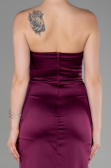 Midi Plum Satin Invitation Dress ABK1845