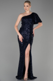 Long Navy Blue Mermaid Evening Dress ABU1891