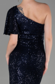 Long Navy Blue Mermaid Evening Dress ABU1891