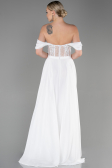 Long White Chiffon Evening Dress ABU3310