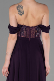 Long Dark Purple Chiffon Evening Dress ABU3310