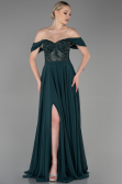 Long Emerald Green Chiffon Evening Dress ABU3310