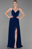 Navy Blue Long Prom Gown ABU1305