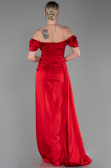 Long Red Satin Engagement Dress ABU1606