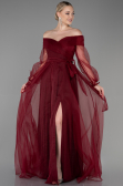 Burgundy Long Engagement Dress ABU1468