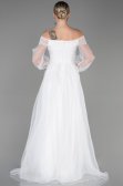 White Long Engagement Dress ABU1468
