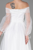 White Long Engagement Dress ABU1468