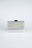 Silver Plaster Fabric Night Bag SH819