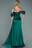 Long Emerald Green Satin Evening Dress ABU2661