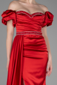 Long Red Satin Evening Dress ABU3331