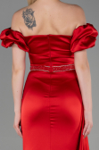 Long Red Satin Evening Dress ABU3331