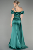 Long Emerald Green Satin Evening Dress ABU3331