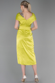 Pistachio Green Short Satin Invitation Dress ABK1107