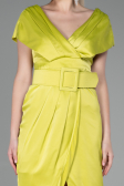 Pistachio Green Short Satin Invitation Dress ABK1107