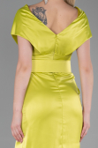 Pistachio Green Short Satin Invitation Dress ABK1107