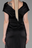 Short Black Satin Invitation Dress ABK1107