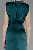Long Emerald Green Satin Evening Dress ABU2133