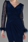 Long Navy Blue Evening Dress ABU3008