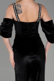 Long Black Velvet Evening Dress ABU3335