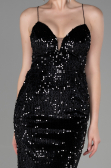 Long Black Velvet Mermaid Evening Dress ABU2787