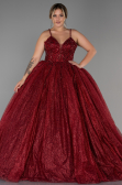 Long Burgundy Haute Couture ABU2157