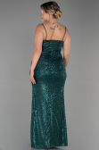 Long Emerald Green Scaly Plus Size Evening Dress ABU3322