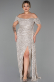 Long Mink Scaly Plus Size Evening Dress ABU2973