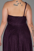 Long Dark Purple Plus Size Evening Dress ABU3289