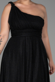 Long Black Plus Size Evening Dress ABU3289