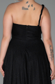 Long Black Plus Size Evening Dress ABU3289