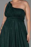 Long Emerald Green Plus Size Evening Dress ABU3289