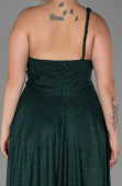 Long Emerald Green Plus Size Evening Dress ABU3289