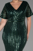 Emerald Green Short Plus Size Evening Dress ABK686