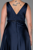 Navy Blue Long Plus Size Evening Dress ABU3200