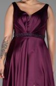 Cherry Colored Long Plus Size Evening Dress ABU3200