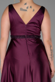 Cherry Colored Long Plus Size Evening Dress ABU3200
